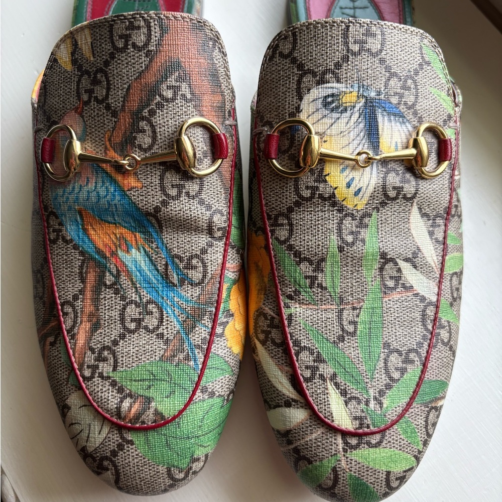 Gucci Women's Tian Print Princeton Mules